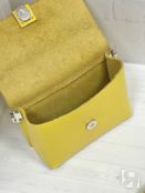 Женская кожаная поясная сумка желтая A004 lemon