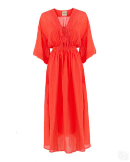 Платье изо льна Nude 1103781.2023 оранжевый 42