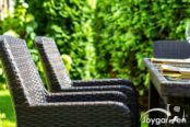Плетеное кресло Mykonos обеденное темно-коричневое Joygarden