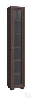 Шкаф-пенал со стеклом «Монблан» МБ-22К подлинный/орех шоколадный