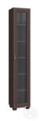 Шкаф-пенал со стеклом «Монблан» МБ-22К подлинный/орех шоколадный