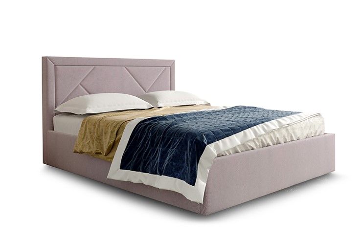 Кровать с основанием Сиеста1800, Велюр Альба розовый