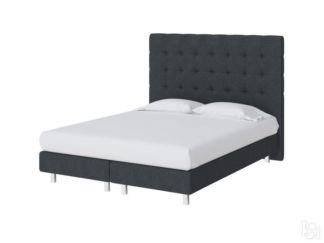 Кровать Madrid Boxspring Elite 200х200, Рогожка (Тетра Графит)