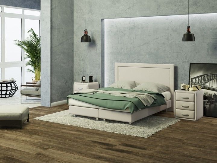 Кровать London Boxspring Elite 90х200, Рогожка (Тетра Молочный) фото 1