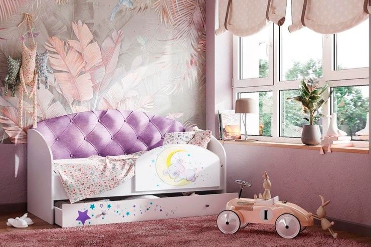 Кровать детская односпальная Звездочка, Фиолетовый