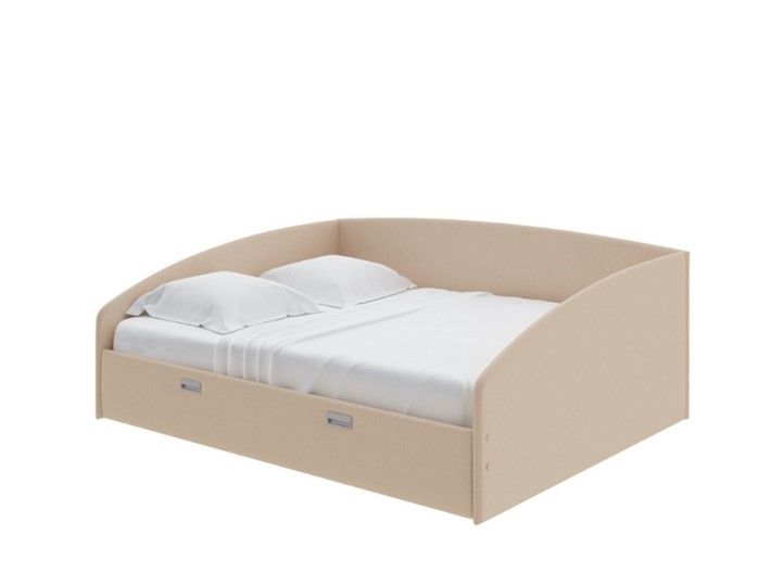 Двуспальная кровать Bono 160х200, Рогожка (Savana Camel)