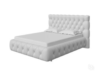 Двуспальная кровать Castello 160х200, Экокожа (Белый)