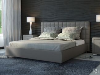Кровать спальная Corso-3 200x200, Экокожа (Серый)