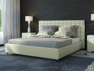 Двуспальная кровать Corso-3 200x200, Экокожа (Зеленое яблоко)