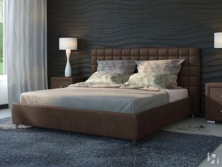 Двуспальная кровать Corso-3 200x200, Велюр (Лофти Кофейный)