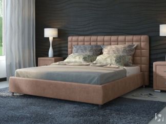 Кровать спальная Corso-3 140x200, Велюр (Лофти Мокко)