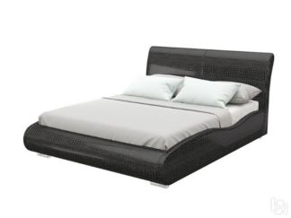 Кровать спальная Corso-8 Lite 160х200, Экокожа (Кайман черный)