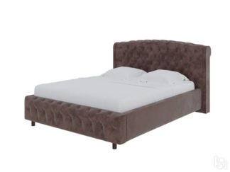 Двуспальная кровать Salvatore 200x200, Флок (Бентлей Кофейный)