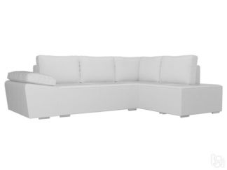 Угловой диван для гостиной Хавьер, Белый (экокожа)