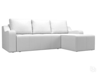 Угловой диван для гостиной Элида, Белый (экокожа)