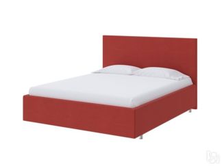 Кровать 2-спальная Flat 160х200, Велюр (Forest 13 Красный)