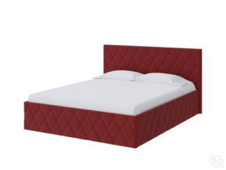 Кровать спальная Fresco 160х200, Велюр (Forest 13 Красный)