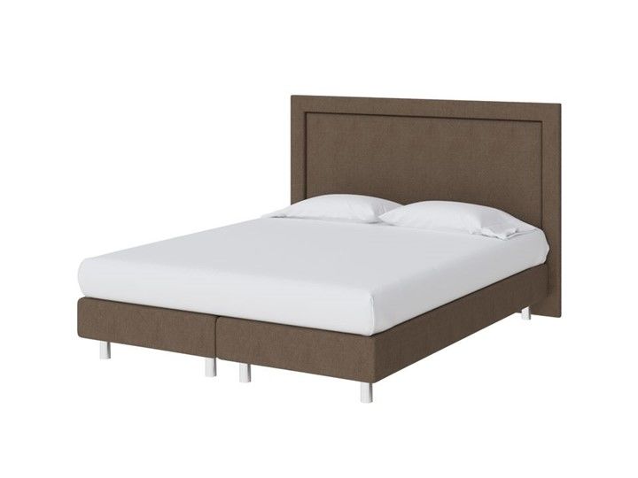 Кровать двуспальная London Boxspring Elite 160х200, Рогожка (Тетра Ореховый фото 1