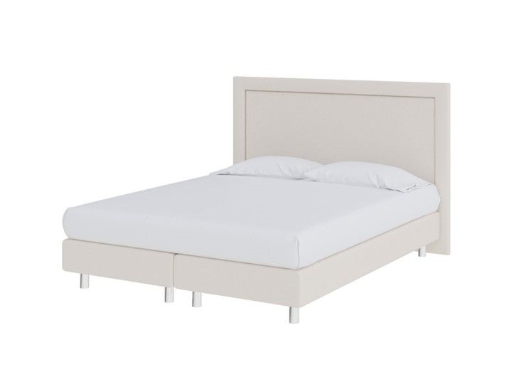 Двуспальная кровать London Boxspring Elite 200х200, Рогожка (Savana Milk (м фото 1