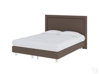 Кровать 2-спальная London Boxspring Elite 160х200, Рогожка (Savana Chocolat