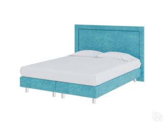 Кровать London Boxspring Elite 200х200, Велюр (Лофти Лазурь)