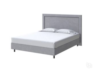 Кровать London Boxspring Standart 90х200, Рогожка (Тетра Стальной)