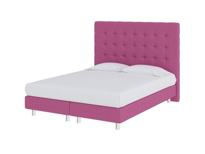 Двуспальная кровать Madrid Boxspring Elite 180х200, Рогожка (Savana Berry ( фото 1