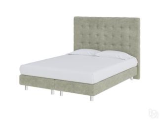 Кровать 2-спальная Madrid Boxspring Elite 160х200, Велюр (Лофти Олива)