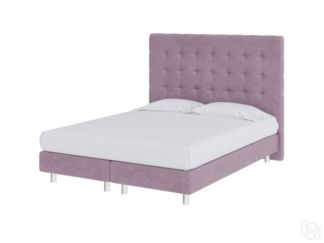 Кровать 2-спальная Madrid Boxspring Elite 160х200, Велюр (Лофти Слива)