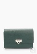Женская кожаная поясная сумка зеленая A008 emerald mini grain