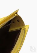 Женская кожаная сумка через плечо желтая A025 lemon mini grain
