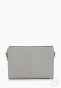 Женская кожаная сумка через плечо серая A025 grey mini grain