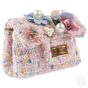 Розовая сумка с цветами, 10x12x5 см Rena Chris детская
