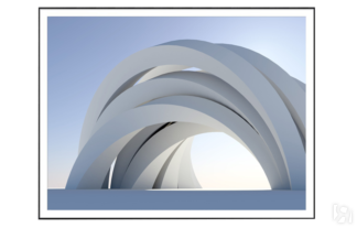 Постер «Переплетение арок на фоне голубого неба» (76 х 99 см) Ангстрем