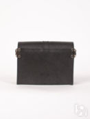 Женская кожаная поясная сумка черная A009 black mini grain