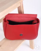Женская сумка через плечо из натуральной кожи красная A016 ruby grain