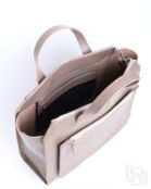 Женская кожаная сумка тоут серо-бежевая A018 taupe
