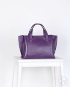 Кожаная сумка A028 purple grain