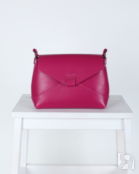 Женская сумка через плечо из натуральной кожи розовая A003 fuchsia