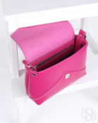 Женская сумка через плечо из натуральной кожи розовая A003 fuchsia