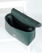 Женская сумка через плечо из натуральной кожи изумруд A016 emerald
