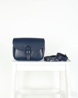 Женская поясная сумка из натуральной кожи синяя A016 sapphire mini