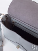 Женская сумка через плечо из натуральной кожи серая A010 grey