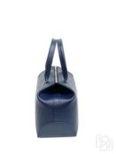Женская кожаная сумка саквояж-трансформер синяя A020 sapphire mini grain