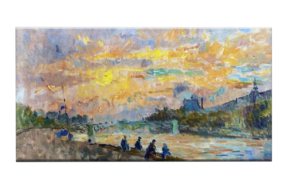 Картина «Мост в Париже №2, Лебур Альбер Шарль» (100 х 73 см) Ангстрем