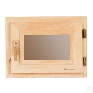 Окно для бани и сауны WoodSon 30 см х 40 см (ольха, стекло бронза)