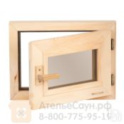 Окно для бани и сауны WoodSon 30 см х 40 см (ольха, стекло бронза)