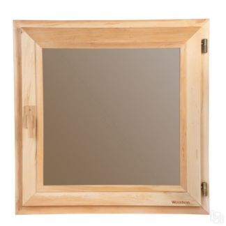 Окно для бани и сауны WoodSon 50 см х 50 см (ольха, стекло бронза)