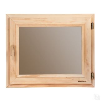Окно для бани и сауны WoodSon 50 см х 60 см (ольха, стекло бронза)