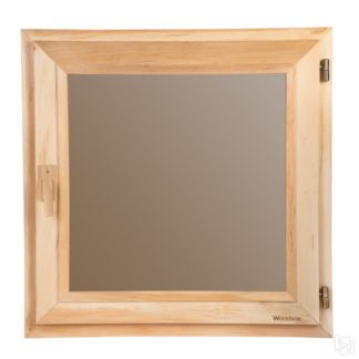 Окно для бани и сауны WoodSon 60 см х 60 см (ольха, стекло бронза)